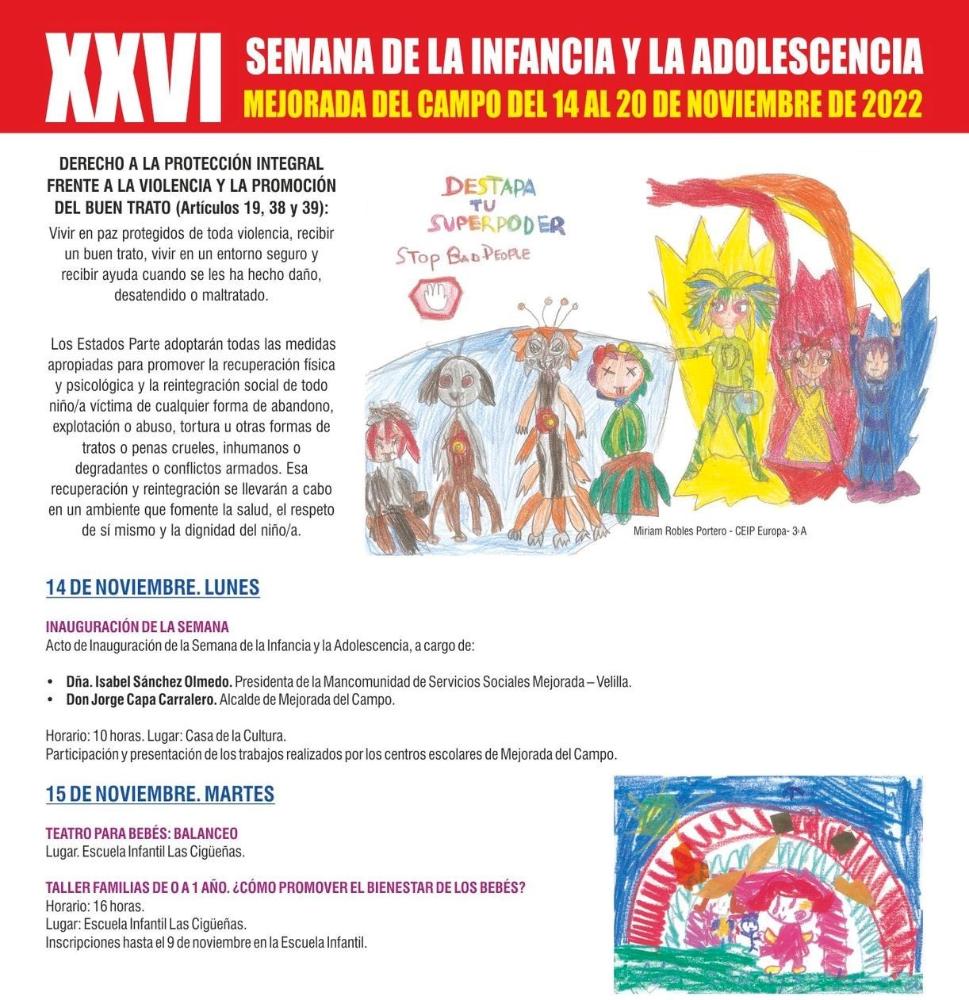 Imagen Programa de actos de la XXVI Semana de la Infancia en Mejorada
