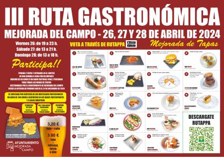 Imagen III Ruta gastronómica, Mejorada del Tapas, del 26 al 28 de abril